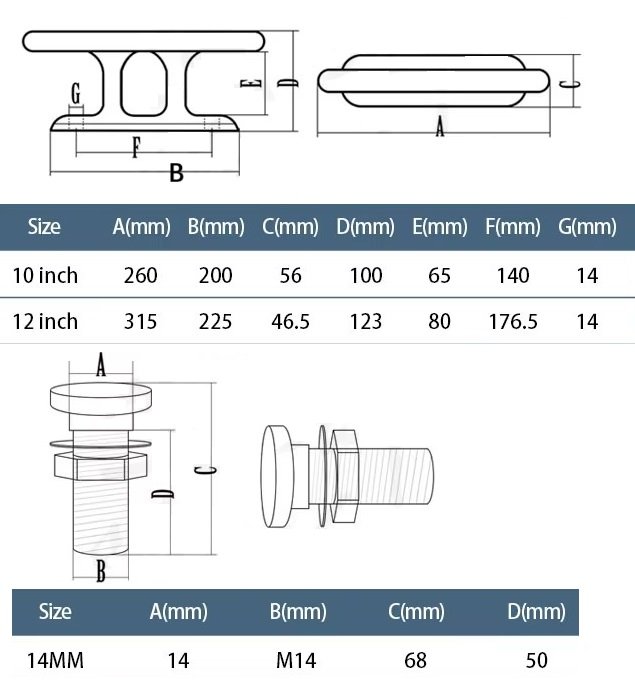 mooring bollard drawing