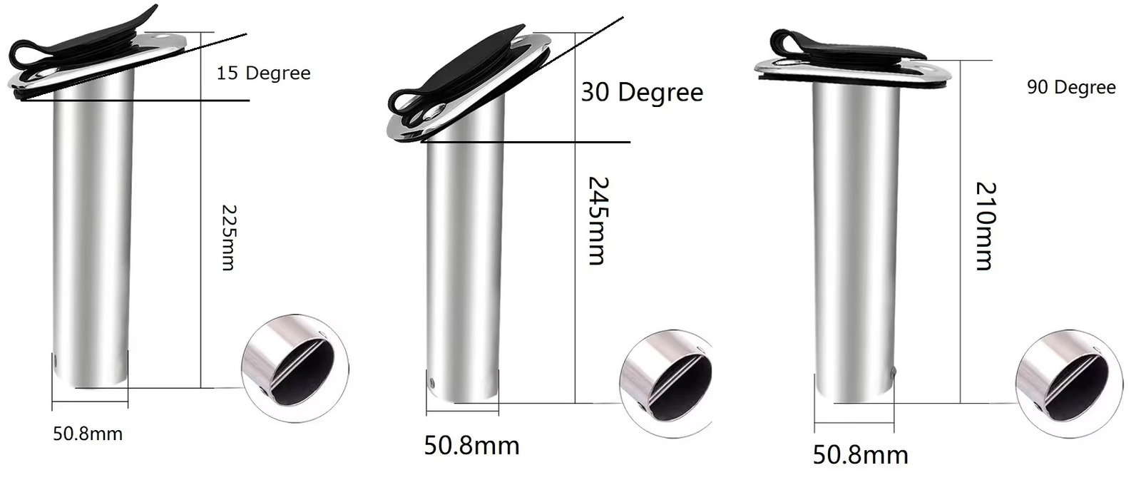 Fishing rod holder size