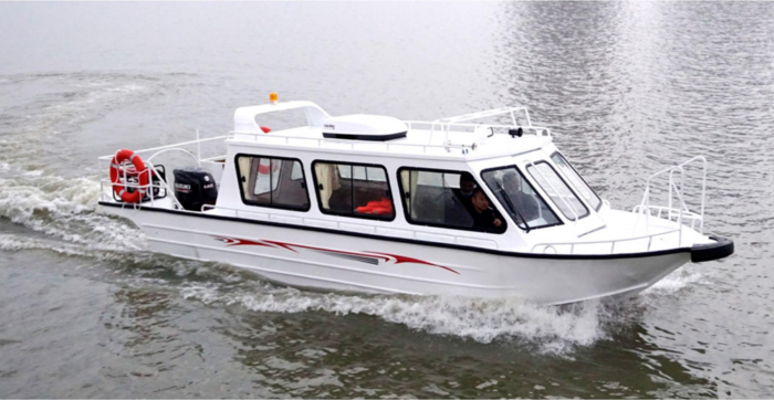 Aluminum Alloy Working boat with awning 7.60 meters