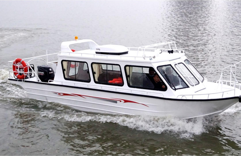 Aluminum Alloy Working boat with awning 7.60 meters